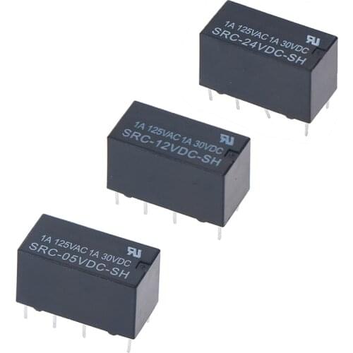 8 Pins Relay SRC-05VDC-SH SRC-12VDC-SH SRC-24VDC-SH 5V 12V 24V