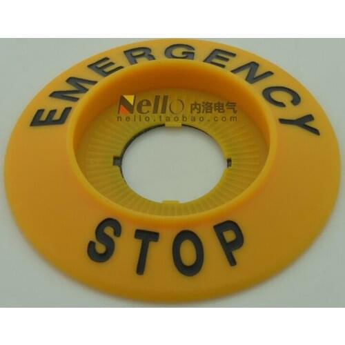 [SA]Korea Kaikun KACON 22mm emergency stop switch warning signs HP117A signage outside diameter 70mm--20pcs/lot