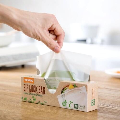Biodegradable fresh-keeping bag, sealed bag, small portable ziplock bag, household economical food bag