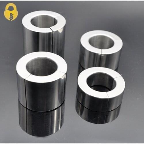 Chaste Bird Stainless Steel Magnetic Ball Stretcher Cock Ring Penis Ring Male Chastity Devices Sex Toys A339