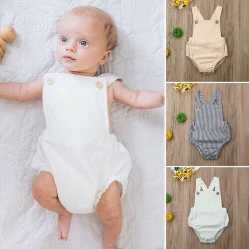 Summer Baby Bodysuits Newborn Infant Baby Girl Sleeveless Casual Bodysuit Jumpsuit Sunsuit Outfits Baby Clothing