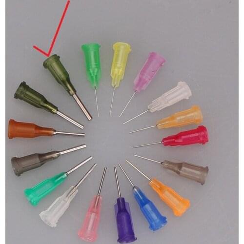 14 gauge 1/2inch 100 pcs Stainless steel Tip W/ ISO standard helix luer lock Epoxy Precision Blunt glue Dispensing Needle/Tips