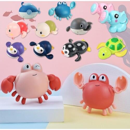 Bath Toy Cartoon Animal Turtle Penguin Baby Bath Toy Baby Swimming Turtle Children Beach Bathing Clockwork Toy