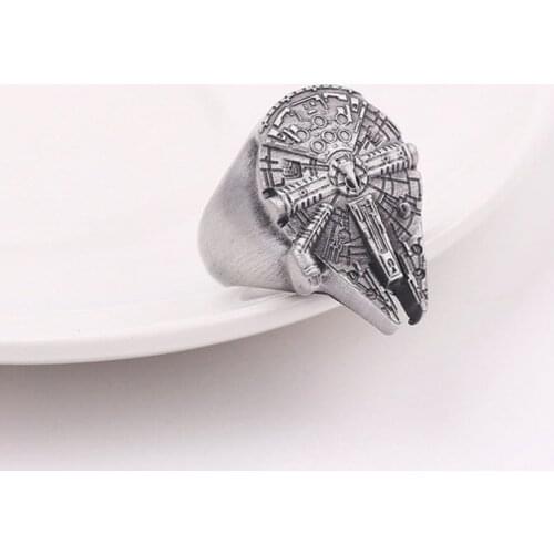 Rings For Men Trendy Jewelry Wedding Bands Accessories Antique Anakin Skywalker Millennium Falcon Rings Gift