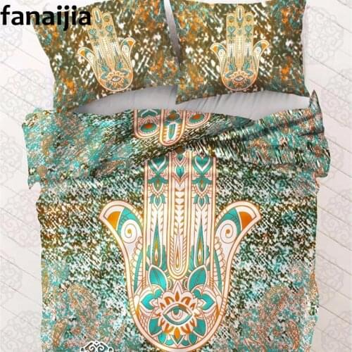 India Bohemian Bergam Duvet Cover set with pillowcase 3pcs bedding sets Full Queen King best gift bedline