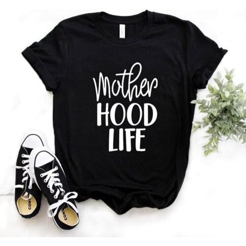 Mother Hood Life Print Women tshirt Cotton Hipster Funny t-shirt Gift Lady Yong Girl 6 Color Top Tee R310