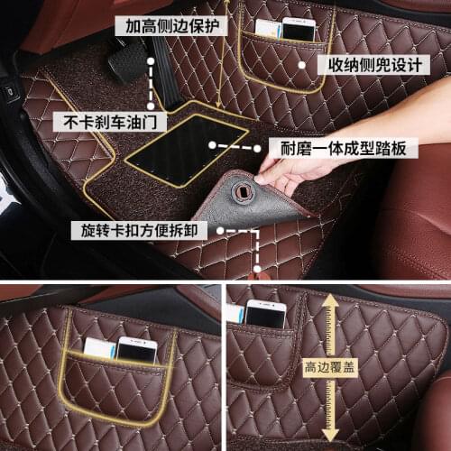 Myfmat custom foot leather rug mat for SKODA Octavia Fabia Superb Yeti Rapid Octavia RS Kodiaq Spaceback NEW SUPURB Superb Combi