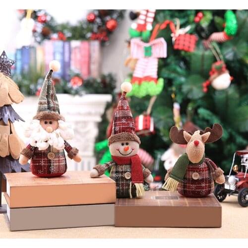 Happy New Year Christmas Ornaments DIY Xmas Gift Santa Claus Snowman Tree Pendant Doll Hang Decorations For Home Noel Natal