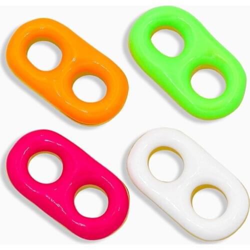 OCESRIO Colorful Round Enamel Pendants for Jewellery Making Bulk Brass Neon Connector Charms for Bracelet Making chma038