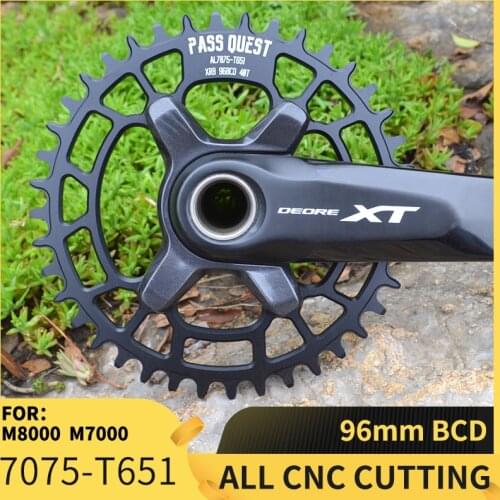 PASS QUEST Chainring Asymmetric BCD 96 MTB Narrow Wide Bicycle Chainwheel for M7000 M8000 M9000 SHIMANO Crankset 30-42T