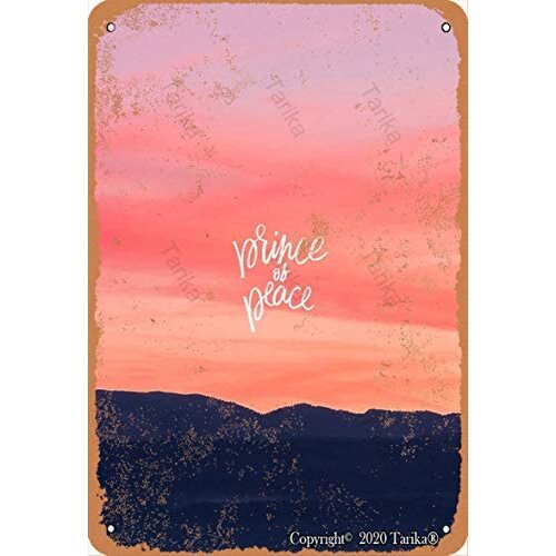 Prince As Peace 8X12 Inch Metal Retro Look Decoration Art Sign for Garden Garage Inspirational Quotes Wall Decor