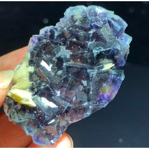 19.8gNatural purple fluorite mica mineral stone home decoration crystal aura meditation healing teaching treasures