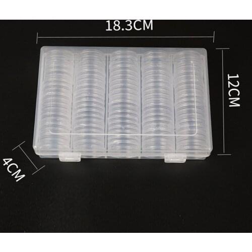 100Pcs 17/20/25/27/30mm Gasket Pads Coin Capsule Protect Case Holder Storage Box Small Round Coin Box Coin Protection Box