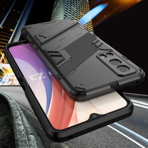 Shockproof Armor Case for vivo iQOO Z3 Camera Protection Hard PC & Silicone Rugged Phone Cover for Vivo Y72 5G Stand Hybrid Capa