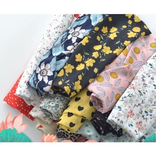 Printed Floral Paris Pattern Printed Chiffon Fabric For Dress 50x145cm