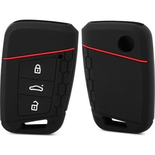 Silicone Car Key Remote Cover Case For Volkswagen VW Tiguan MK2 Jetta Magotan Passat B8 CC 2017 2018 2019 For Skoda Superb A7