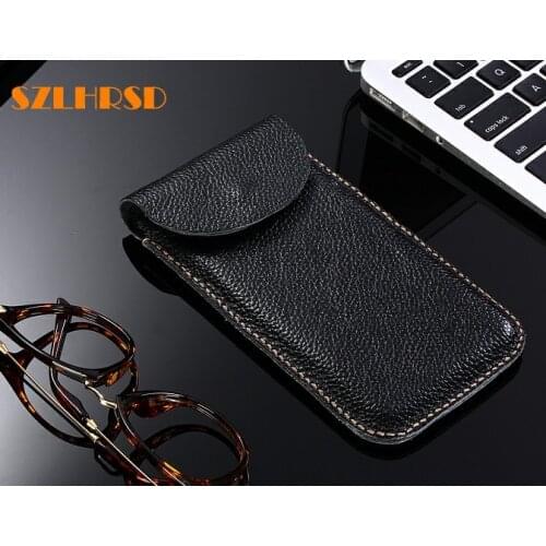 SZLHRSD Genuine Leather phone bags For Blackberry Evolve X KEY2 cases KEYone DTEK50 DTEK6 Leap cover slim pouch stitch sleeve