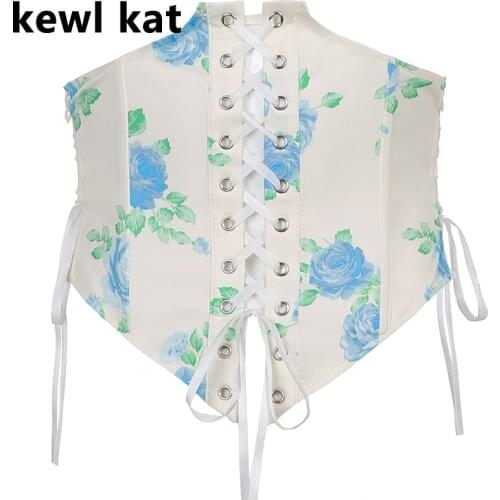 Floral Printed Tops Woman Art Fun Design Sexy Bandage Strapless Corset Crop Top Chest Bra Y2K Camisole 2021 Gothic Clothing