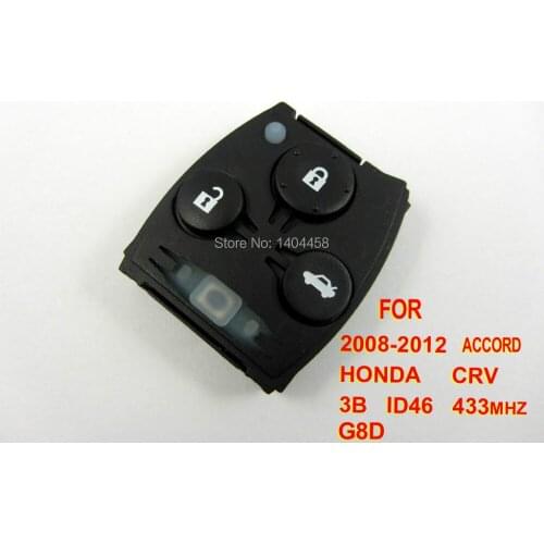 High Quality for Honda CRV ,Accord remote 433mhz ID46 3 button G8D ( 2008-2012) Free shipping