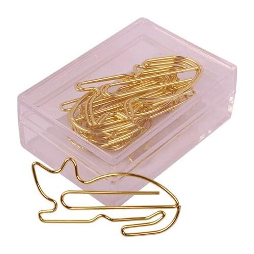 Golden Cat Customized Cartoon Cute Animals Office Accessories Paper Clips Bookmark Office Clip Paperclips Metal Paper Clips Gold