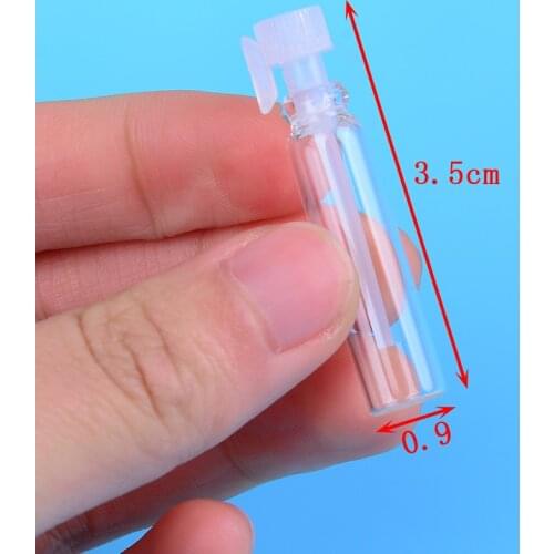 10/50PCS 1ml Mini Glass Perfume Sample Vials Bottle Empty Laboratory Liquid Fragrance Test Tube Trial Portable Reffiable Bottles