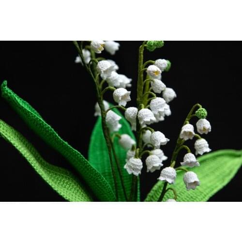 100% cotton amigurumi crochet kits, Lily of the Valley,material, tool,pattern,crochets kits,DIY floral decor amigurumi Kits