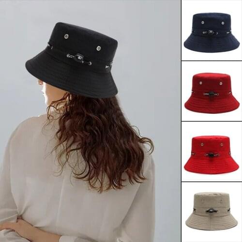 2021 Fashion Foldable Bucket Hat For Women Man Portable Outdoor Sun Shade Hat Unisex Fisherman Cap For Camping Fishing Picnic