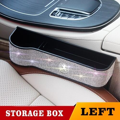 Car Storage Box Wallet Phone Slit Pocket Seat Accessories For Peugeot 206 307 308 3008 207 208 407 508 2008 5008 107 106 205 400