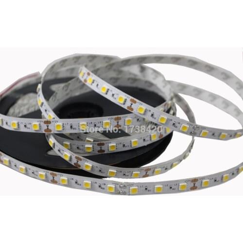 Free Shipping rgb LED Strip 5050 SMD 60Leds Tape led Light White Red Yellow Blue Green RGB 14.4W/m DC 12V With CE RoHS