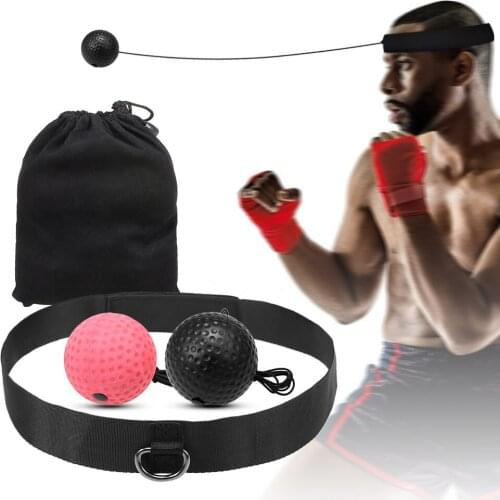 Boxing Reflex Ball Set 2 Level Punching Training Balls with Nylon Sport Headband