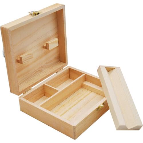 VIP Link HONEYPUFF Wooden Tobacco Stash Jar Storage Box Natural Handmade Wood Herbal Smoking Pipe Accessories