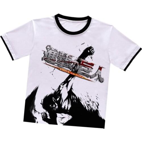 Attack on Titan Eren Jager O-Neck T-shirt anime short-sleeved T-shirt summer cosplay
