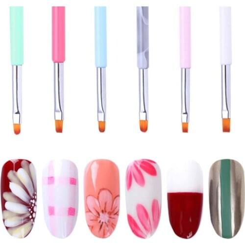 2 Ways Gradient Acrylic UV Gel Nail Brush Flower Drawing Painting Pen Nail Art Manicure Tools for UV Nail Gel Varnish