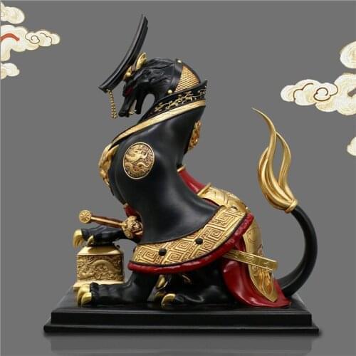 CHINESE ZODIAC LUCKY DRAGON KING STATUE DRAGON ANIMAL ARTS SCULPTURE FRP CRAFTS HOME DECORATION EXORCISE EVIL SPIRITS R4026