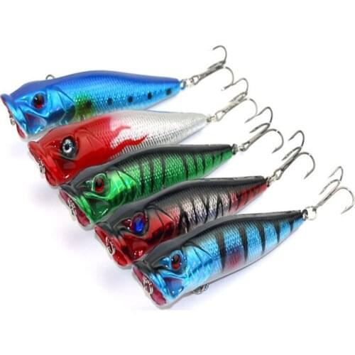 KKWEZVA 9cm/12g Popper Fishing Lure Hard Fishing Baits Top Water Lure Saltwater Fishing Lures for Pike Bass water surface