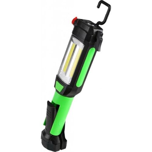 Magnetic Work Light COB LED Flashlight Rechargeable Zoomable Torch Lamp USB