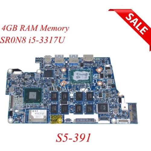 NOKOTION Main board for acer aspire S5-391 laptop motherboard NB.RYX11.004 NBRYX11004 LA-8481P i5-3317u hm77 4GB RAM Memory