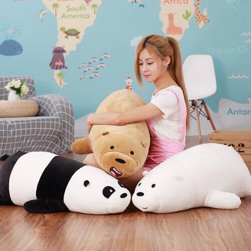Stuffed Plush Panda Toys Pillow Kawaii Sleeping Pillow Cute Long Bear Doll Plush Toy Children Birthday Christmas Present