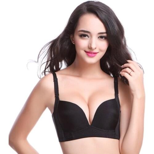 Soft Bralette Deep V Seamless Bra for Women Brassiere Comfortable Underwear Sexy Lingerie for lady big size underclothes 34-44BC