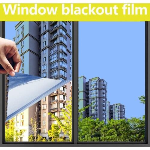 One Way Mirror Window Film Vinyl Self-adhesive Window Tint Glass Stickers Flex Fusible Transfer Blackout Mirror Film Home Decor