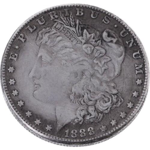 Drop Ship. New 1888 Steel Morgan Dollar Magic Tricks Props Commemorative Coin Collection