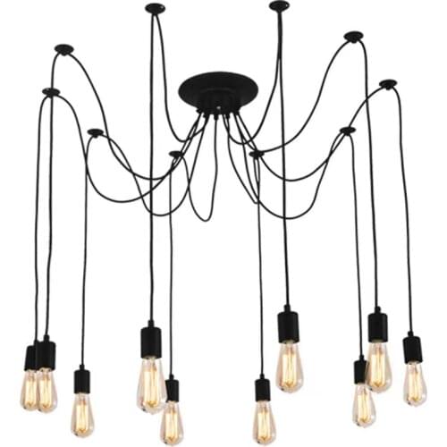 Christmas Gift Lights Modern E27 Art Colorful Pendant Lights Spider Chandelier Pendant Lamp Indoor Decoration Lamp