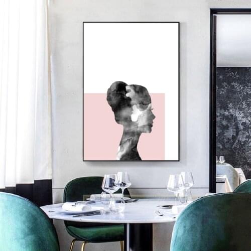 Nordic Minimalism Abstract Girl Canvas Prints Figure Posters Wall Art Canvas Paintings Pictures Girls Bedroom Home Decoration