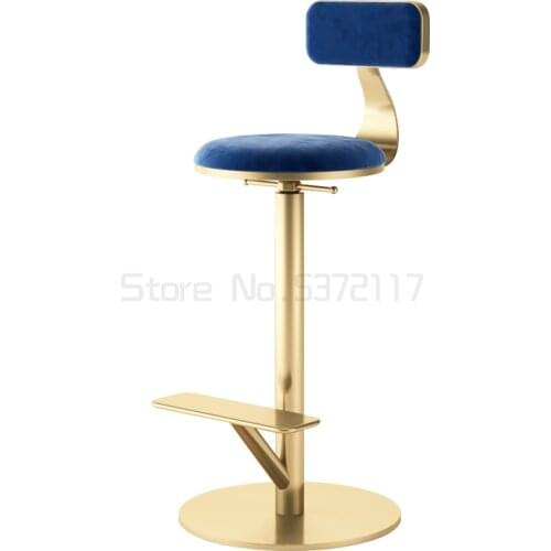 Nordic photo chair household light luxury rotary bar chair cashier front desk lifting bench