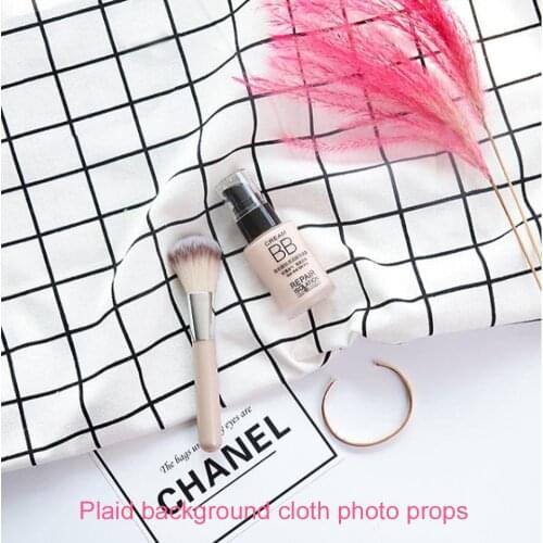 Cotton Tablecloth Grid White Wedding Birthday Party Table Cover Rectangle Desk Cloth Photography Props Covers Table Backdrop