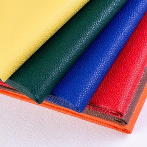 Wholesale Big Lychee PU Synthetic Leather Fabric 1mm Thickened For Upholstery Luggage Sofa