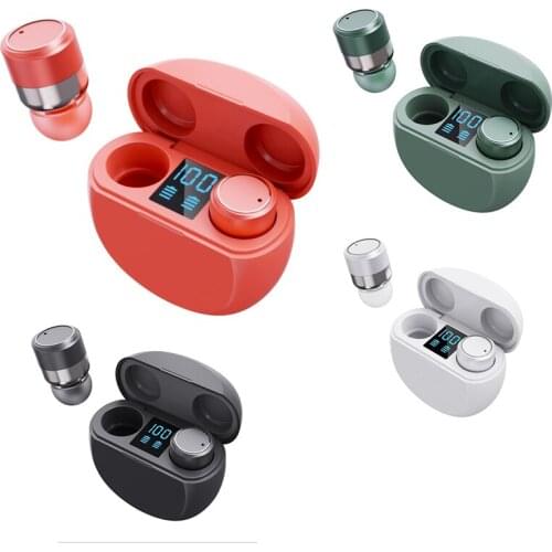 TWS Bluetooth 5.1 Earphones 9D Stereo Sports Waterproof Earbuds Headsets with Microphone for All Smart Phone