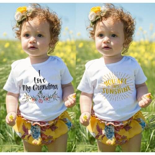 I Love My Grandma Onesie/you Are My Sunshine Baby Onesie Baby Boy Shirt Kids Cute Bodysuits Funny Toddler Girls Onesie