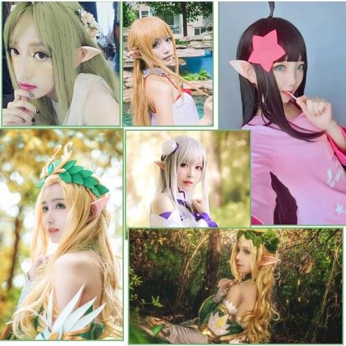 Mysterious Angel Elf Ears Latex Ears for Fairy Cosplay Costume Accessories Halloween Decoration Photo Props Adult Kids Toys