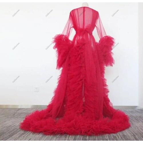 Ladies nightgown see-through long skirt mopping the floor fluffy photography fashion style